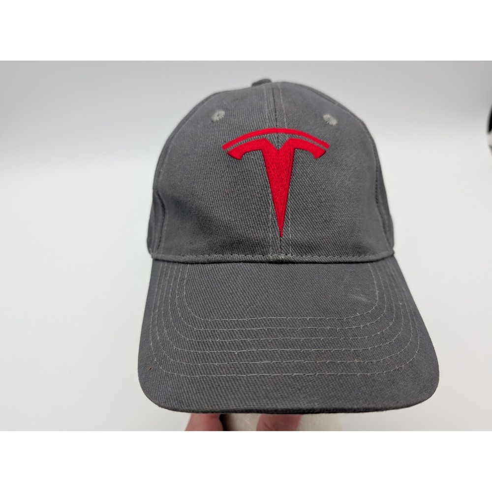 Tesla Motors Drivers Group TDG Baseball Cap Gray Red Embroidered Logo Hat Cotton